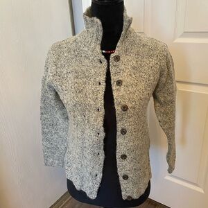 Pronto Gold Gray Button-Up Cardigan Size M